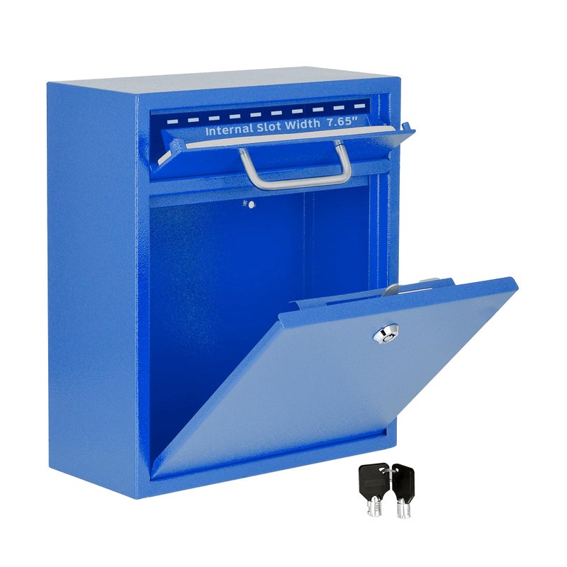 AdirOffice Wall Mount Mailbox - Mailbox with Lock and Keys- Durable Wall Mounted Locking Mailbox and Cash Drop Box for House  Apartments and Bussiness After Hours Deposits - Image 5